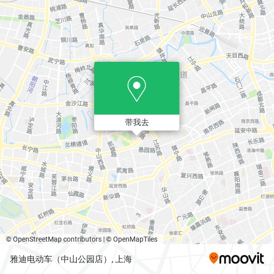 雅迪电动车（中山公园店）地图