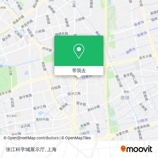 张江科学城展示厅地图