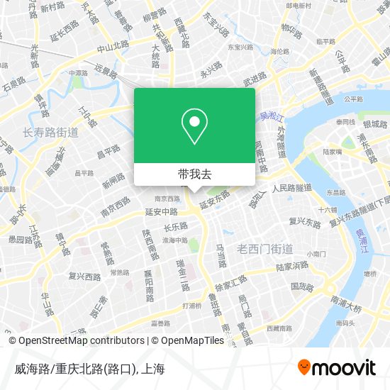 如何坐公交或地铁去南京东路街道的威海路 重庆北路 路口