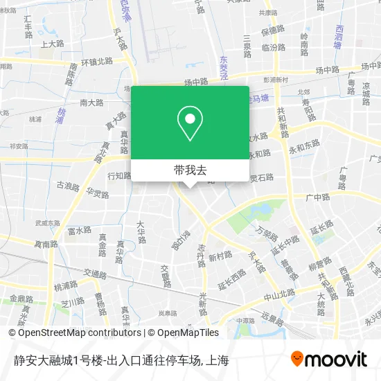 静安大融城1号楼-出入口通往停车场地图