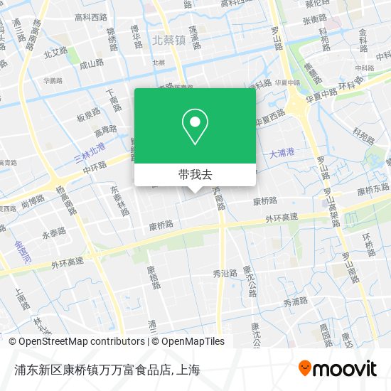 浦东新区康桥镇万万富食品店地图
