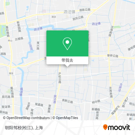 朝阳驾校(松江)地图