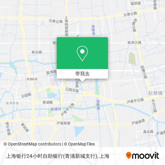 上海银行24小时自助银行(青浦新城支行)地图