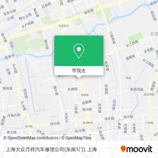 上海大众万祥汽车修理公司(东南1门)地图