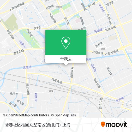 陆巷社区桂园别墅南区(西北门)地图