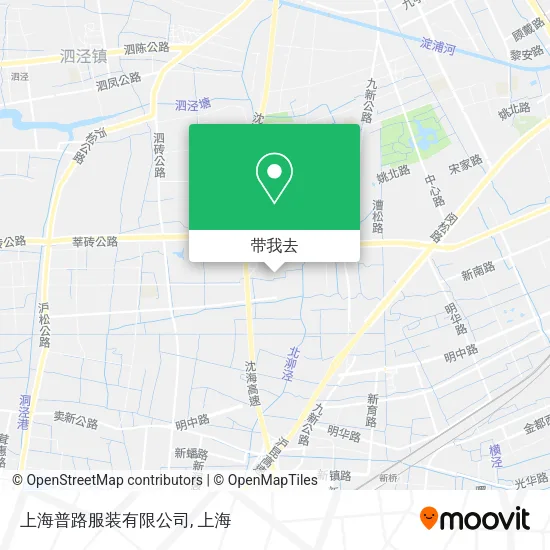 上海普路服装有限公司地图