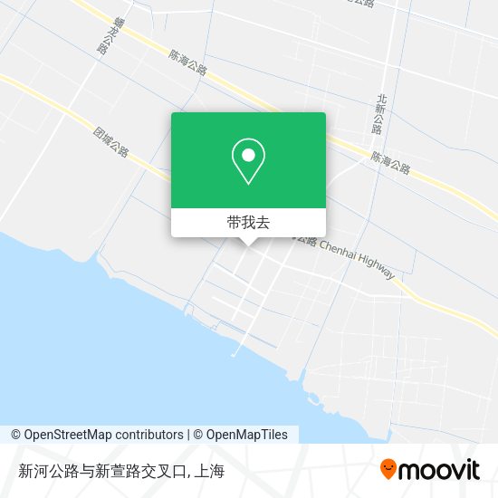 新河公路与新萱路交叉口地图