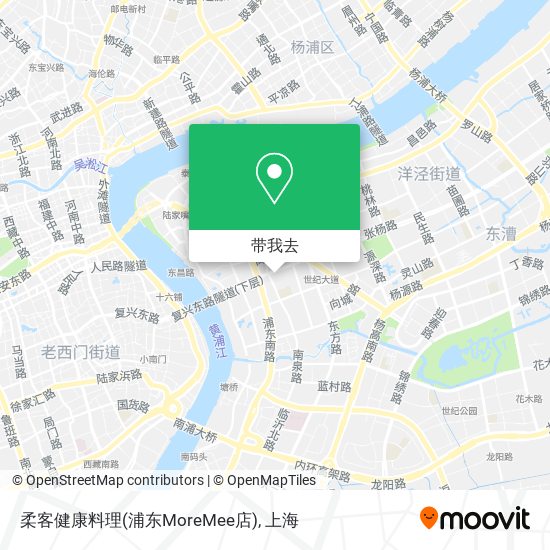 柔客健康料理(浦东MoreMee店)地图