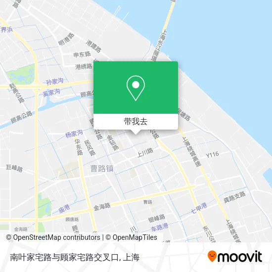 南叶家宅路与顾家宅路交叉口地图