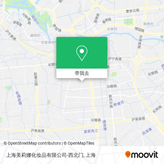 上海美莉娜化妆品有限公司-西北门地图