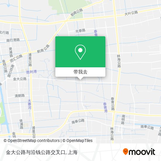 金大公路与沿钱公路交叉口地图