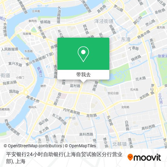 平安银行24小时自助银行(上海自贸试验区分行营业部)地图