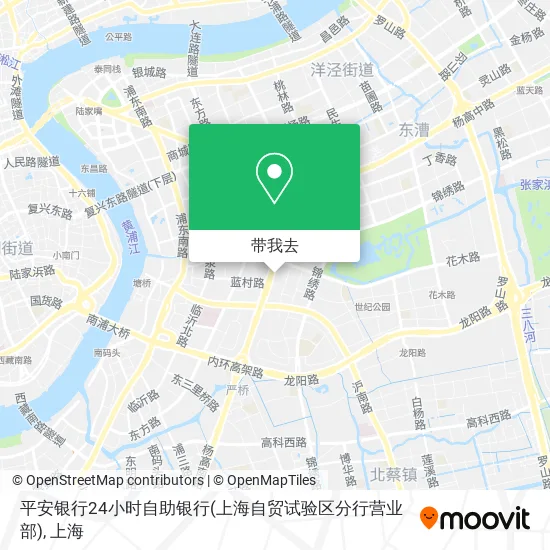 平安银行24小时自助银行(上海自贸试验区分行营业部)地图