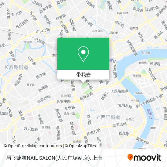 眉飞睫舞NAIL SALON(人民广场站店)地图