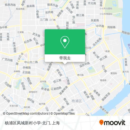 杨浦区凤城新村小学-北门地图