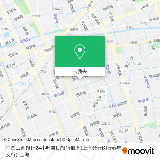 中国工商银行24小时自助银行服务(上海分行闵行春申支行)地图