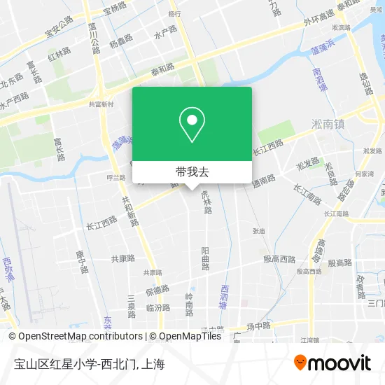 宝山区红星小学-西北门地图