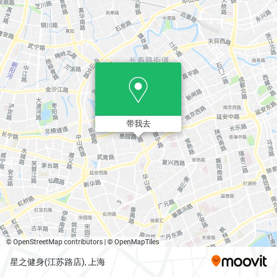 星之健身(江苏路店)地图