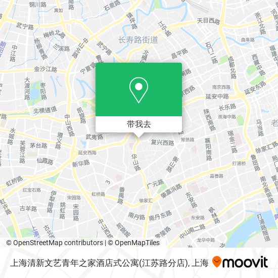 上海清新文艺青年之家酒店式公寓(江苏路分店)地图