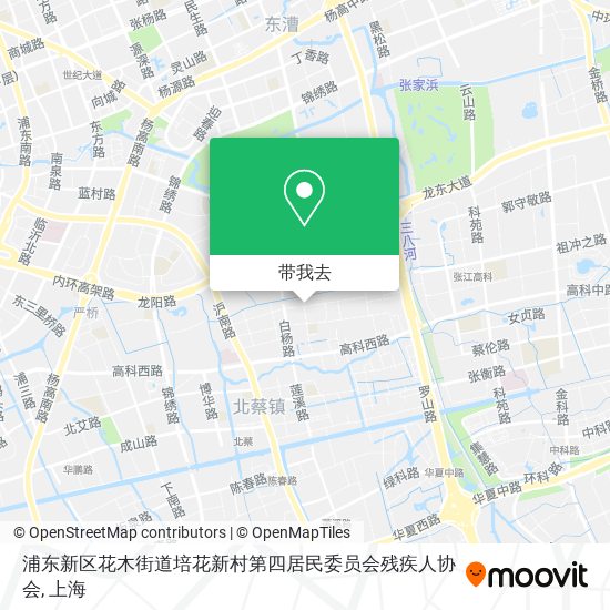 浦东新区花木街道培花新村第四居民委员会残疾人协会地图