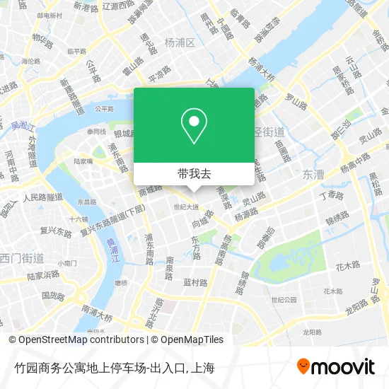 竹园商务公寓地上停车场-出入口地图