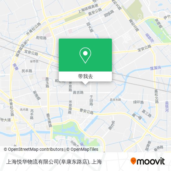 上海悦华物流有限公司(阜康东路店)地图