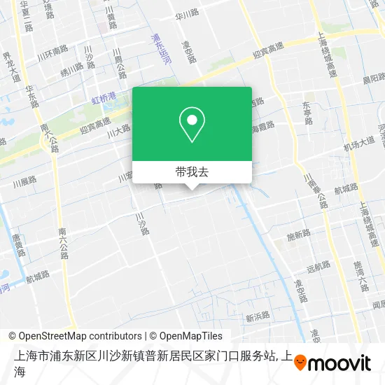 上海市浦东新区川沙新镇普新居民区家门口服务站地图