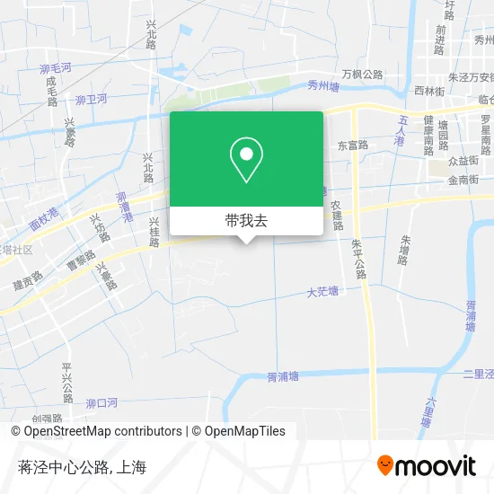 蒋泾中心公路地图