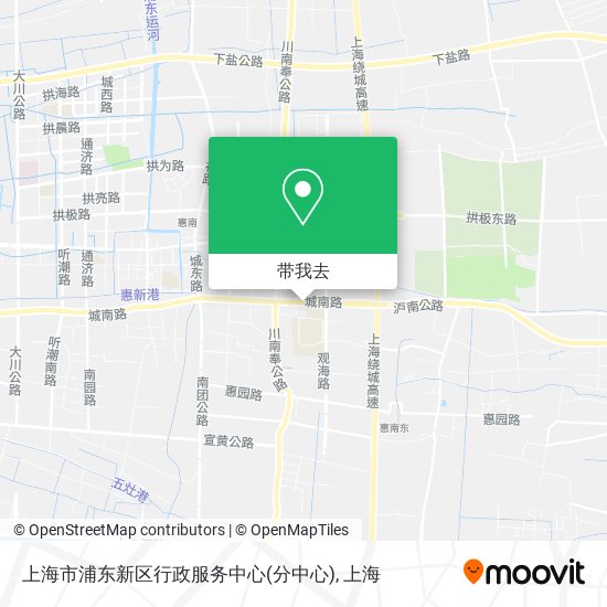 上海市浦东新区行政服务中心(分中心)地图