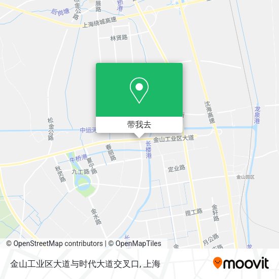 金山工业区大道与时代大道交叉口地图