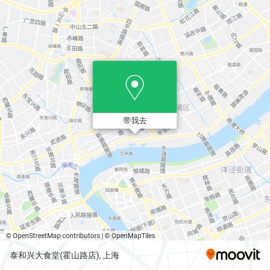 泰和兴大食堂(霍山路店)地图