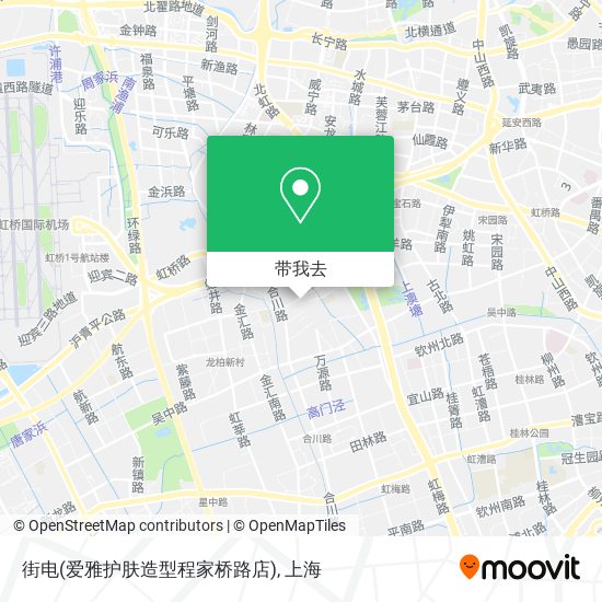 街电(爱雅护肤造型程家桥路店)地图