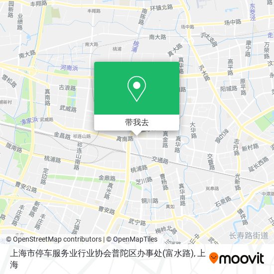 上海市停车服务业行业协会普陀区办事处(富水路)地图