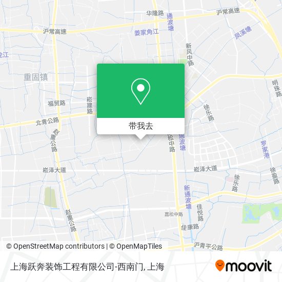 上海跃奔装饰工程有限公司-西南门地图