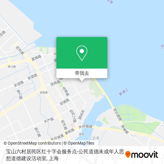 宝山六村居民区红十字会服务点-公民道德未成年人思想道德建设活动室地图