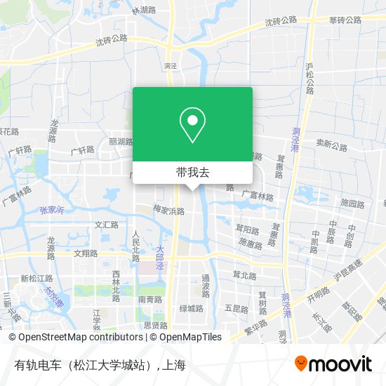 有轨电车（松江大学城站）地图