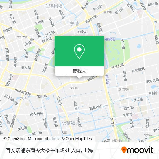 百安居浦东商务大楼停车场-出入口地图