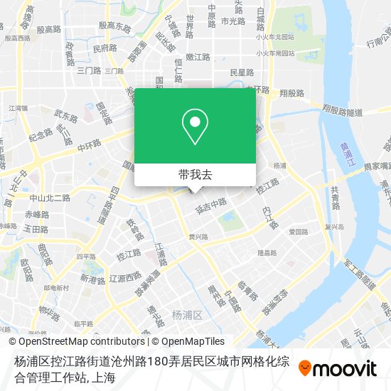 杨浦区控江路街道沧州路180弄居民区城市网格化综合管理工作站地图