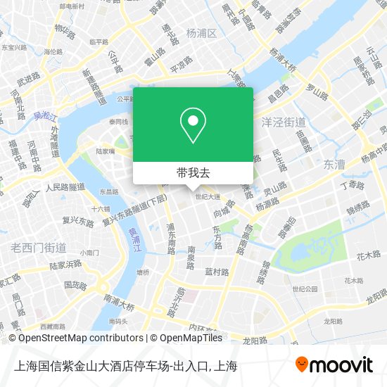 上海国信紫金山大酒店停车场-出入口地图