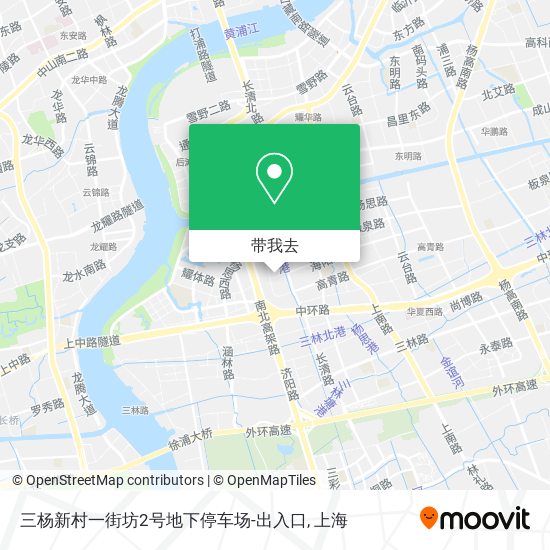 三杨新村一街坊2号地下停车场-出入口地图