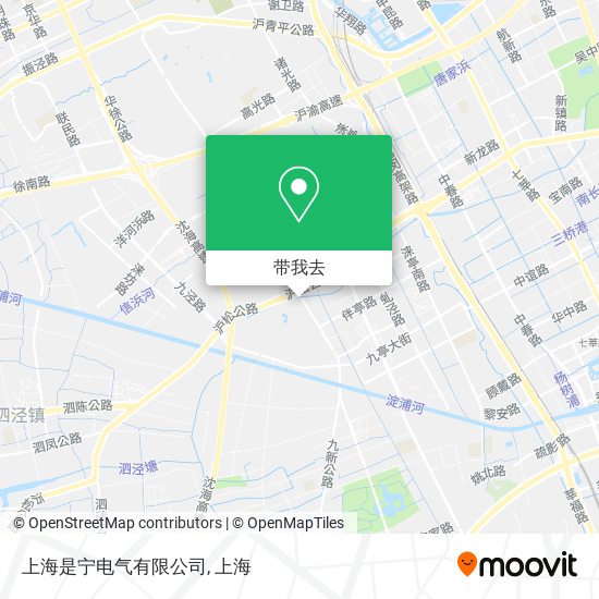 上海是宁电气有限公司地图