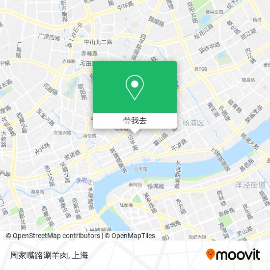 周家嘴路涮羊肉地图