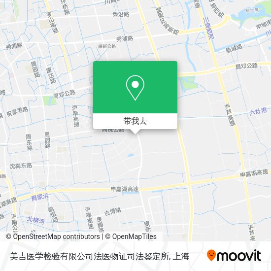 美吉医学检验有限公司法医物证司法鉴定所地图