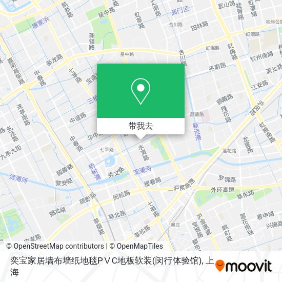 奕宝家居墙布墙纸地毯PⅤC地板软装(闵行体验馆)地图