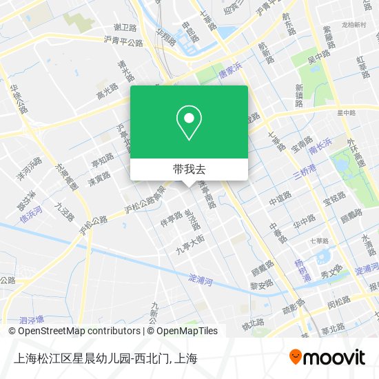 上海松江区星晨幼儿园-西北门地图