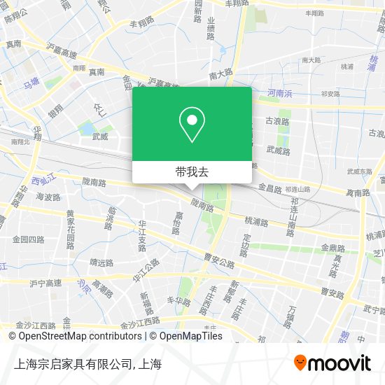 上海宗启家具有限公司地图
