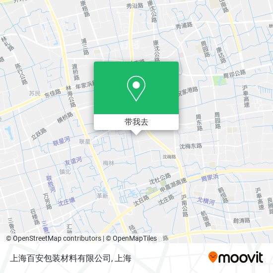 上海百安包装材料有限公司地图
