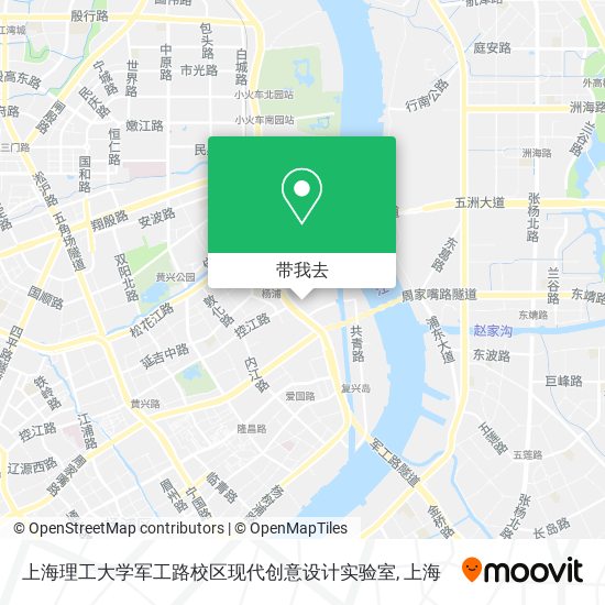 上海理工大学军工路校区现代创意设计实验室地图