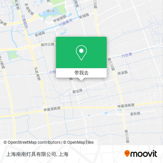 上海南南灯具有限公司地图