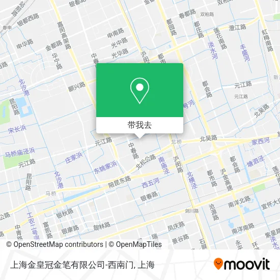 上海金皇冠金笔有限公司-西南门地图